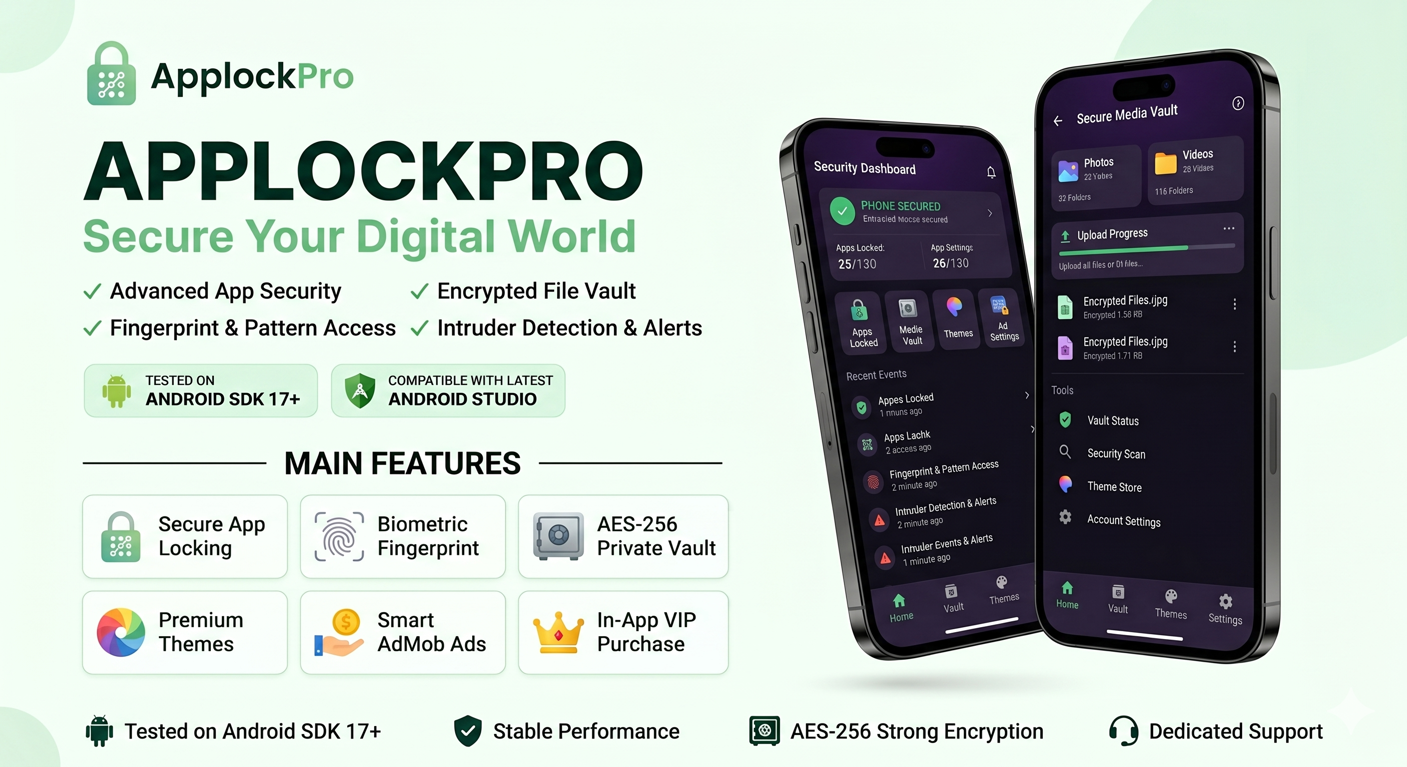 AppLock - Android App with Secure Vault & Fingerprint