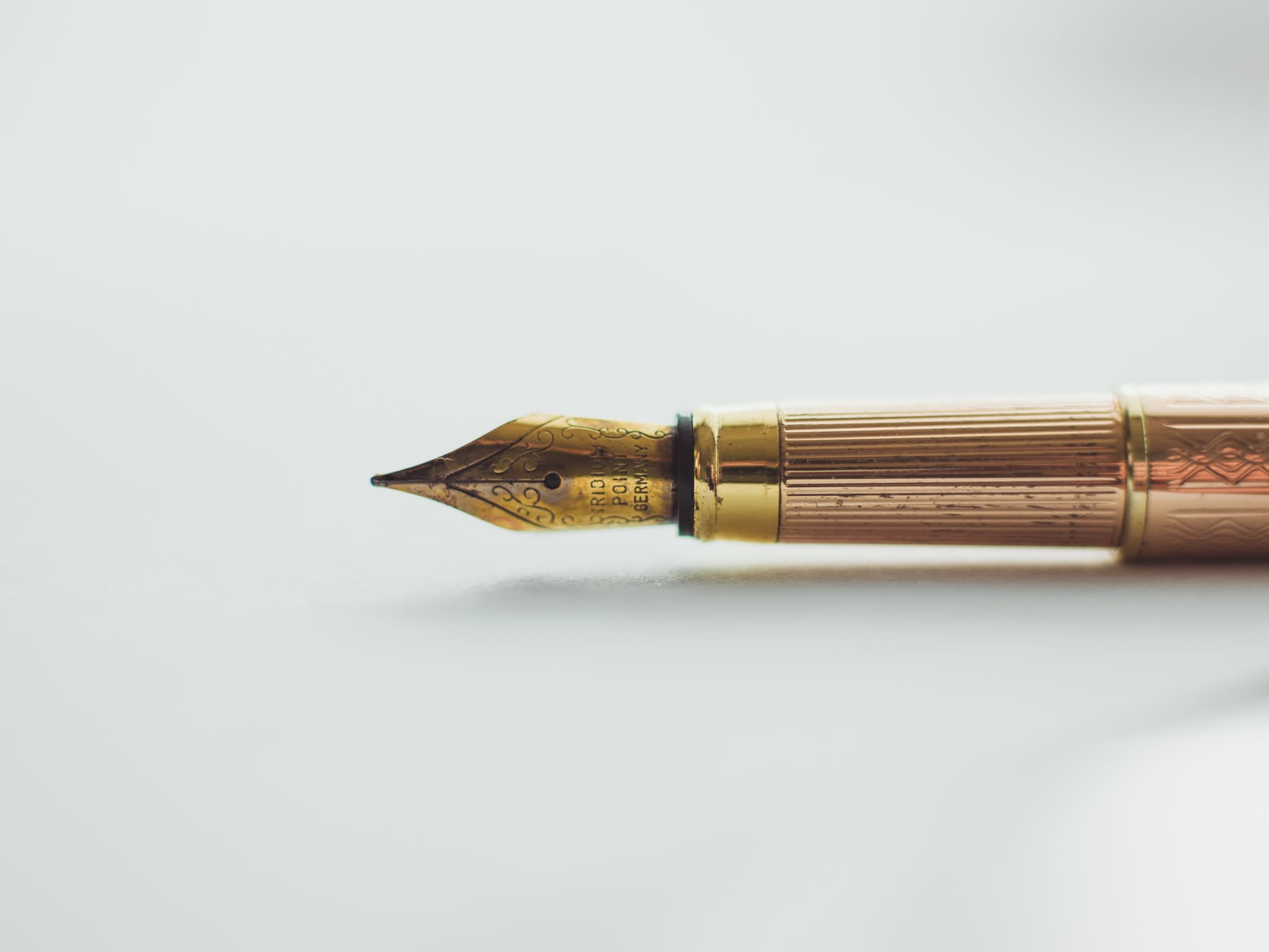 A zoomed in image of a fountain pen