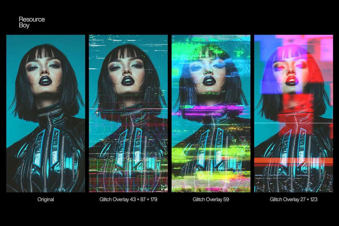 200 Glitch Overlays image 2