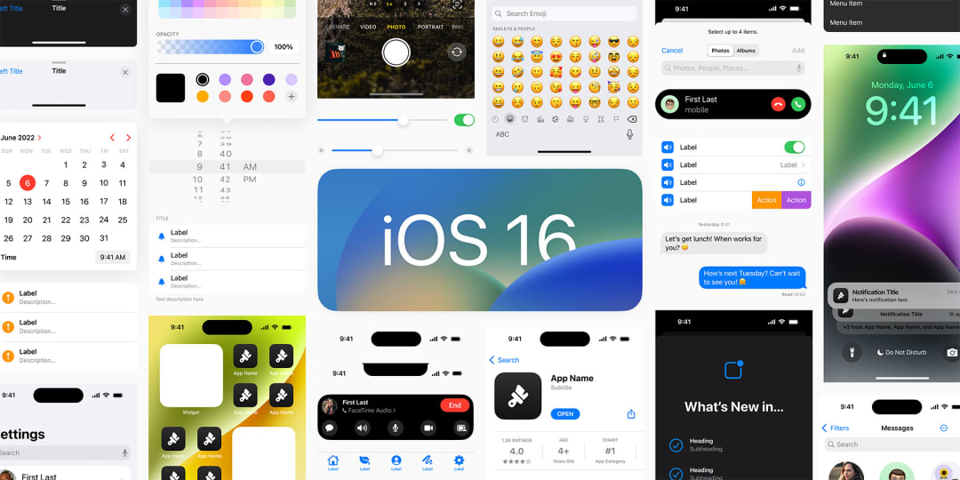 iOS 16 UI Kit for Figma