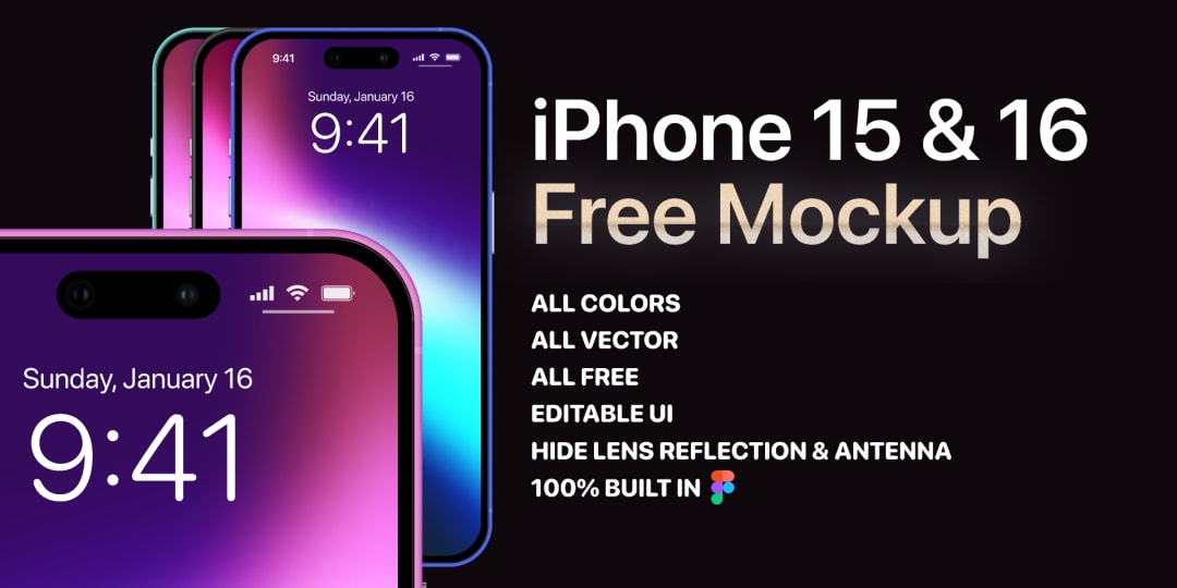 iPhone 15 & 16 Free Mockup