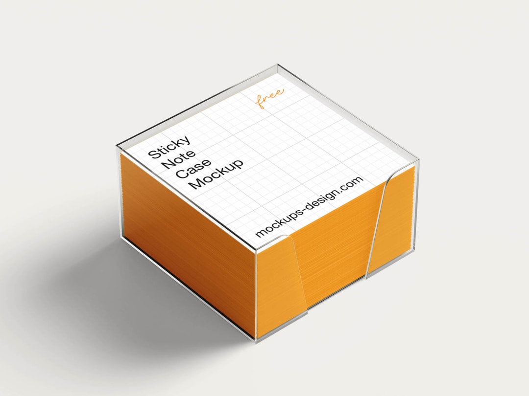 Clean sticky note case mockup image 2