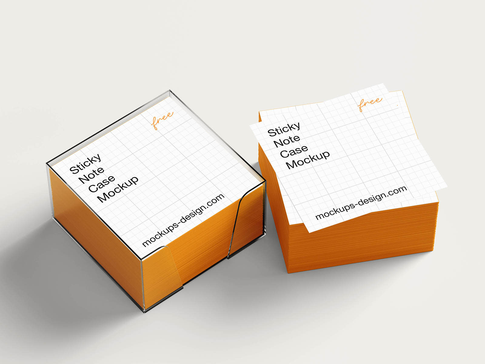 Clean sticky note case mockup