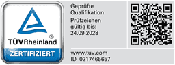 TÜV Rheinland Zertifikat — Gina Selent als KI-Trainerin zertifiziert (08/2025)