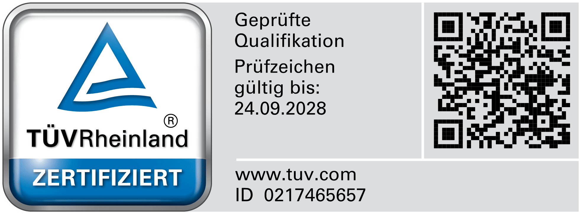 TÜV Rheinland Geprüfte Qualifikation