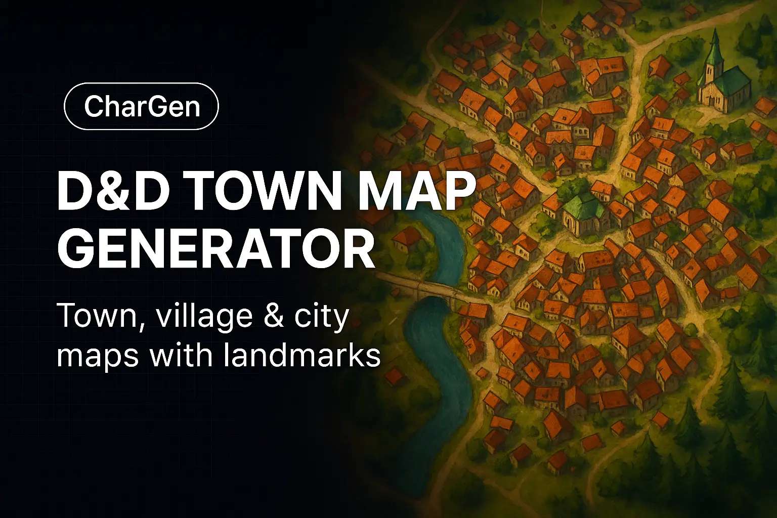 AI-generated D&D town and city maps