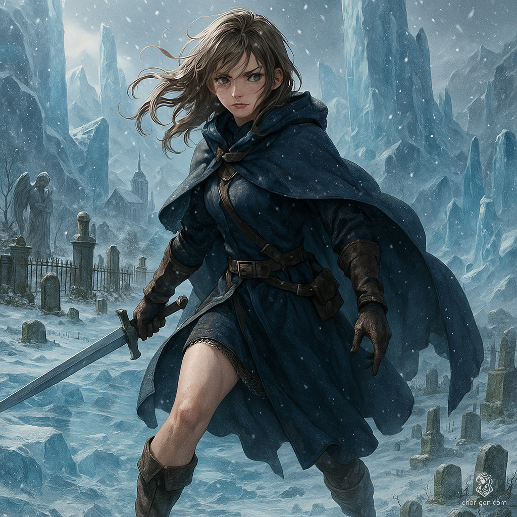 A realm of unending frost, the Elemental Plane of Ice unfolds as a vast, frozen wasteland where towering glaciers crack beneath eternal snowstorms. Jagged spires of crystalline ice pierce the blizzard-filled skies, while endless frozen seas shimmer with ghostly, refracted light—an unforgiving world of icy silence and raw elemental might.