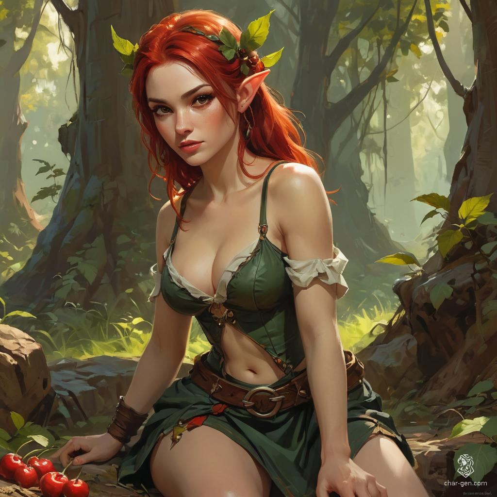 Keyleth is a 17-year-old Half-Elven druid with a deep love for nature and elemental magic. Incredibly wise, she hails from the Air tribe of the Ashari. Despite her awkwardness and lack of physical prowess, her earthy powers and animal companions are truly formidable. Keyleth has distinct fair skin and bold cherry red hair, with brown-colored eyes contrasting sharply. She is on a journey, the Aramente, to prove her strength and leadership.