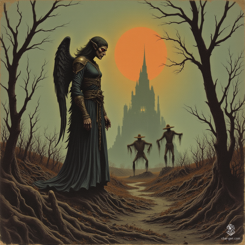 This aasimar is a radiant human imbued with celestial grace, emanating a soft, divine glow. With angelic features and vibrant, unusual eyes that reflect their otherworldly heritage, they embody a harmonious blend of beauty and power, serving as a beacon of hope in dark times.