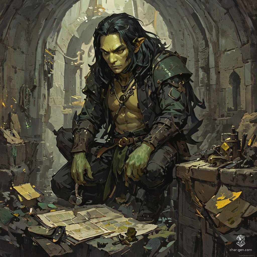 A tall, wiry Serpentfolk rogue with yellow-green scales, he navigates the world with nimble grace. Haunted by past mistakes, he seeks revenge against those who wronged him, all while cloaked in stealth and wrapped in the wisdom of nature and serpentine companions. Trust is fragile; survival is paramount.