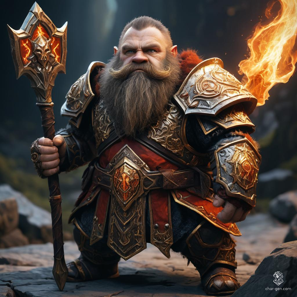 Dwarf Warlock generated with SDXL