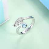 Angel Wing Ring Sterling Silver 4