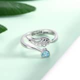 Angel Wing Ring Sterling Silver 3