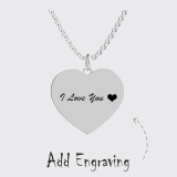 Photo Engraved Heart Memorial Necklace 4