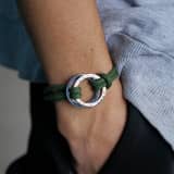 Men's Rope Bracelet with Engraved Hoop 3