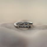 "I Am Enough" Sterling Silver Adjustable Ring 1