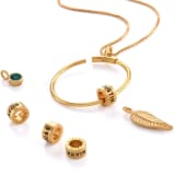 Circle Pendant Necklace With Leaf And Custom Beads 2