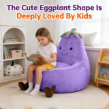Plushfy™ Eggplant Bean Bag Chair 1