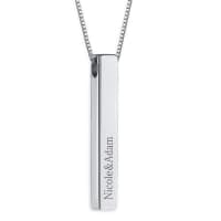 Engraved 3D Bar Necklace 1