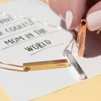 Engraved 3D Bar Necklace 5