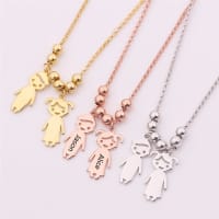 Engraved Children Pendant Necklace 2