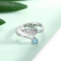 Angel Wing Ring Sterling Silver 3