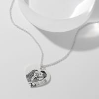 Photo Engraved Heart Memorial Necklace 5