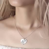 Photo Engraved Heart Memorial Necklace 2