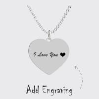 Photo Engraved Heart Memorial Necklace 4