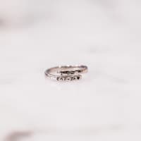 "I Am Enough" Sterling Silver Adjustable Ring 2