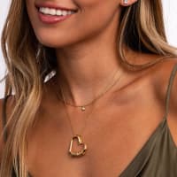 Charming Heart Necklace with Engraved Beads 2