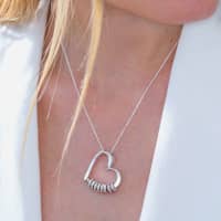 Charming Heart Necklace with Engraved Beads 3