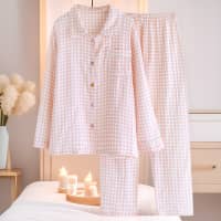 Pastel Gingham - 100% Cotton Pyjamas 1