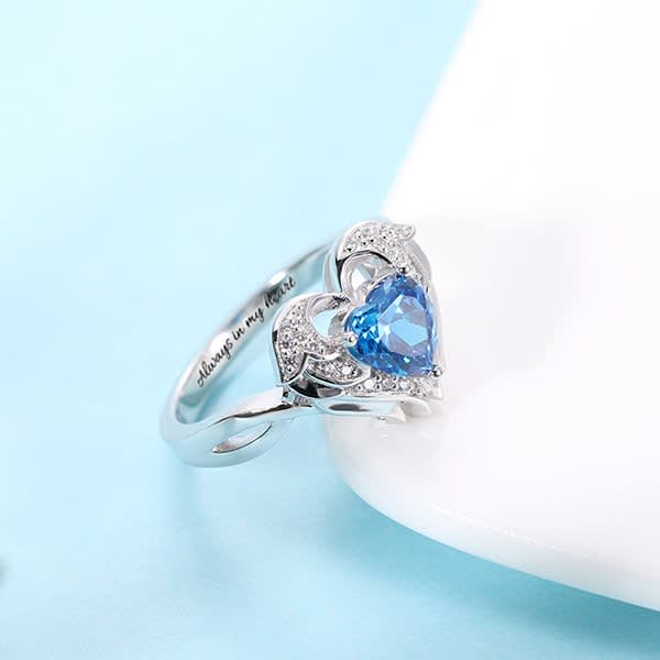Engraved Angel Wings Ring 2