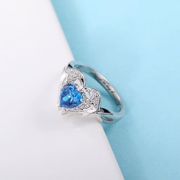 Engraved Angel Wings Ring 3