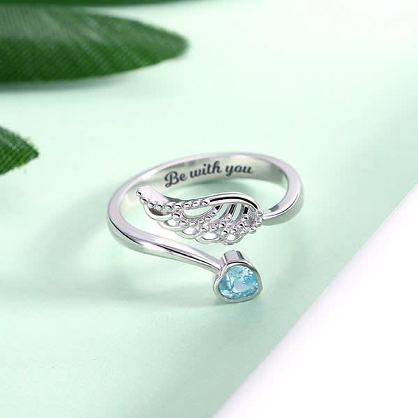 Angel Wing Ring Sterling Silver 3