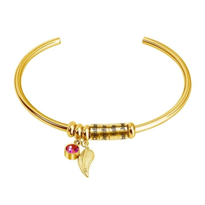 Diamo Bracelet With Leaf And Custom Beads 8