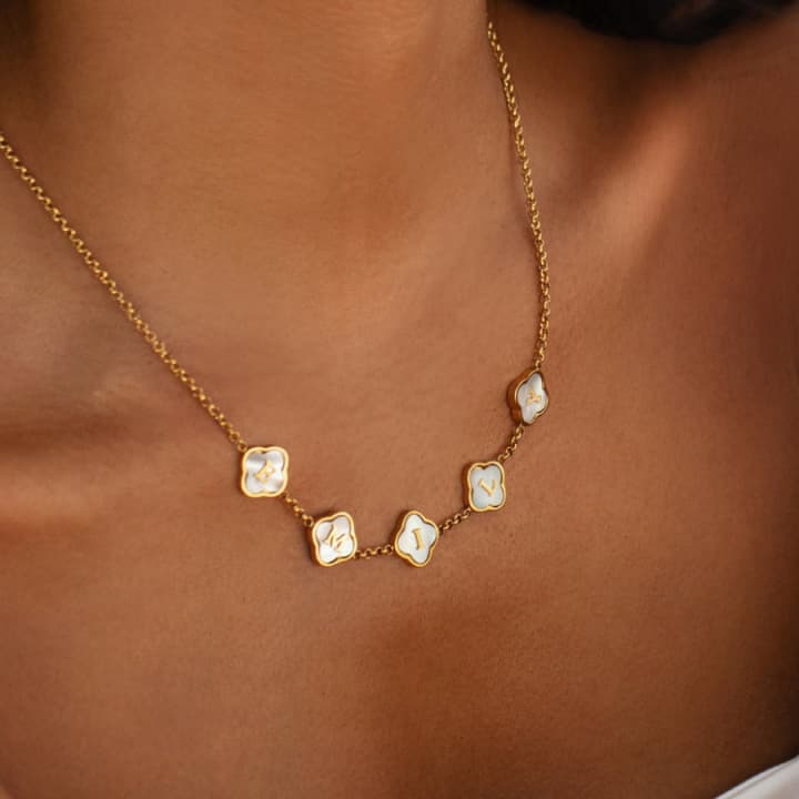Clover Custom Name Necklace 3