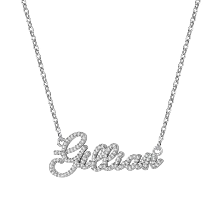 Pavé Script Custom Name Necklace 4