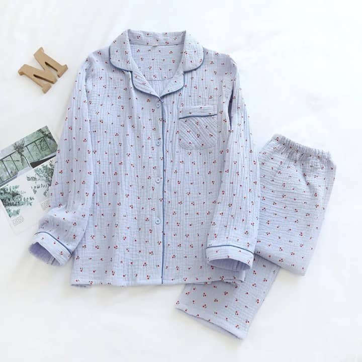 Blush Cherry - 100% Muslin Cotton Pajama 7