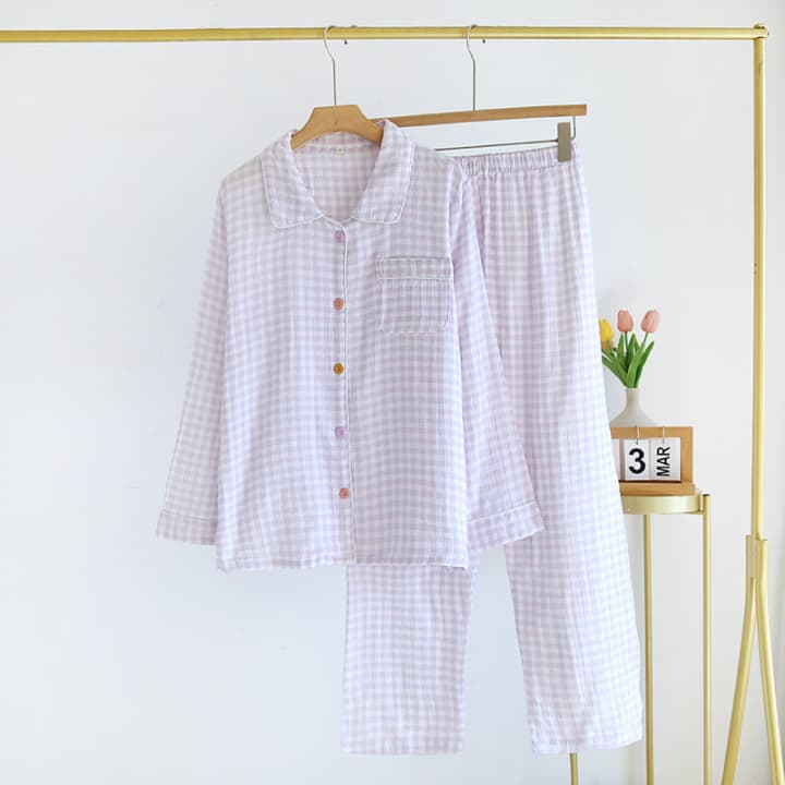 Pastel Gingham - 100% Cotton Pyjamas 9