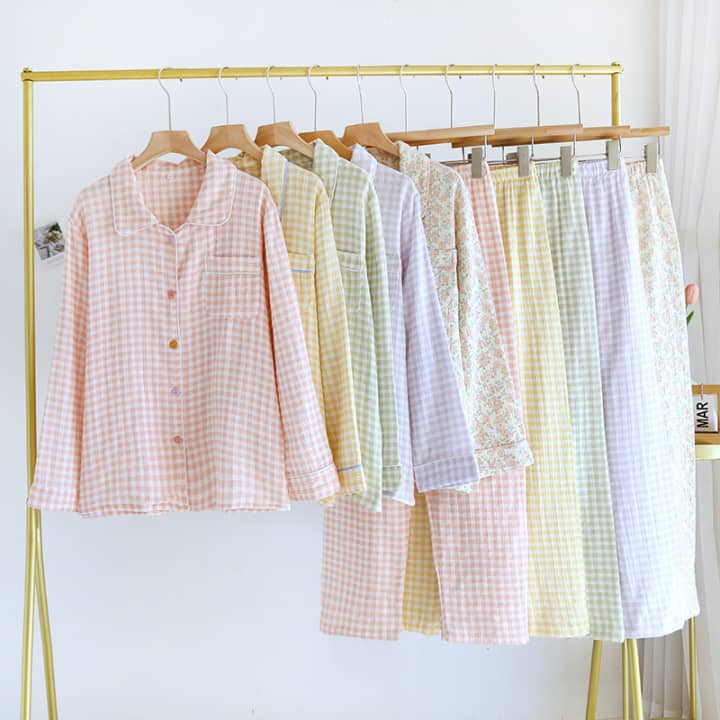 Pastel Gingham - 100% Cotton Pyjamas 8