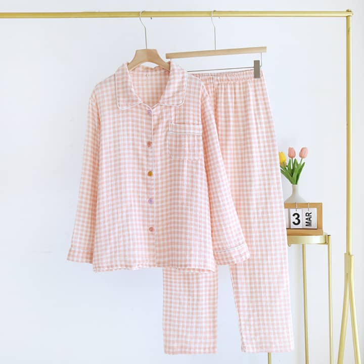 Pastel Gingham - 100% Cotton Pyjamas 2