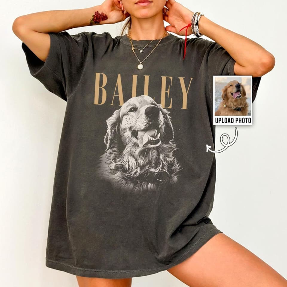 Custom Pet Photo And Name Shirt 2