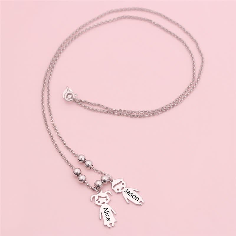 Engraved Children Pendant Necklace 5