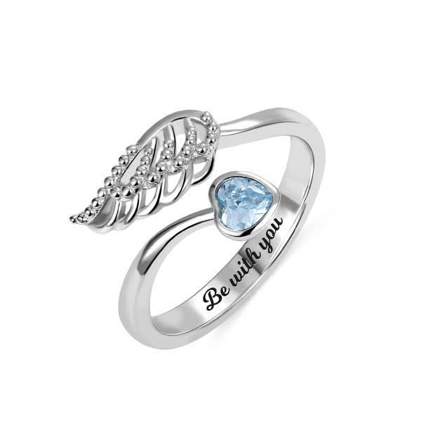Angel Wing Ring Sterling Silver 1