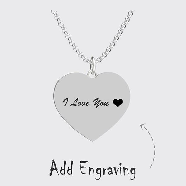 Photo Engraved Heart Memorial Necklace 4