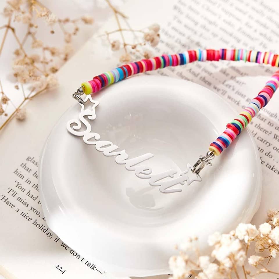 Girls Rainbow Name Necklace 5