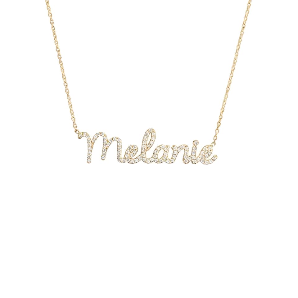 Pavé Script Custom Name Necklace 1