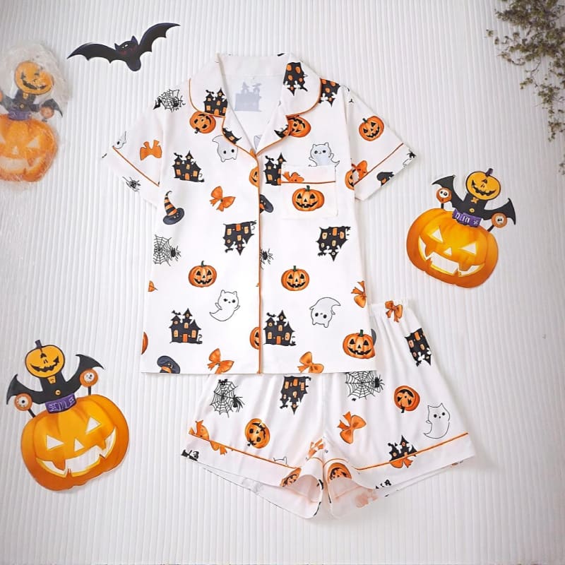 Ghost Pumpkin Halloween Pajama 1